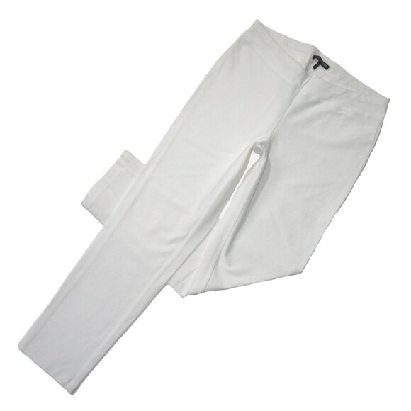 NWT Eileen Fisher Slim Ankle in White Washable Stretch Crepe Pants S - Picture 2 of 4